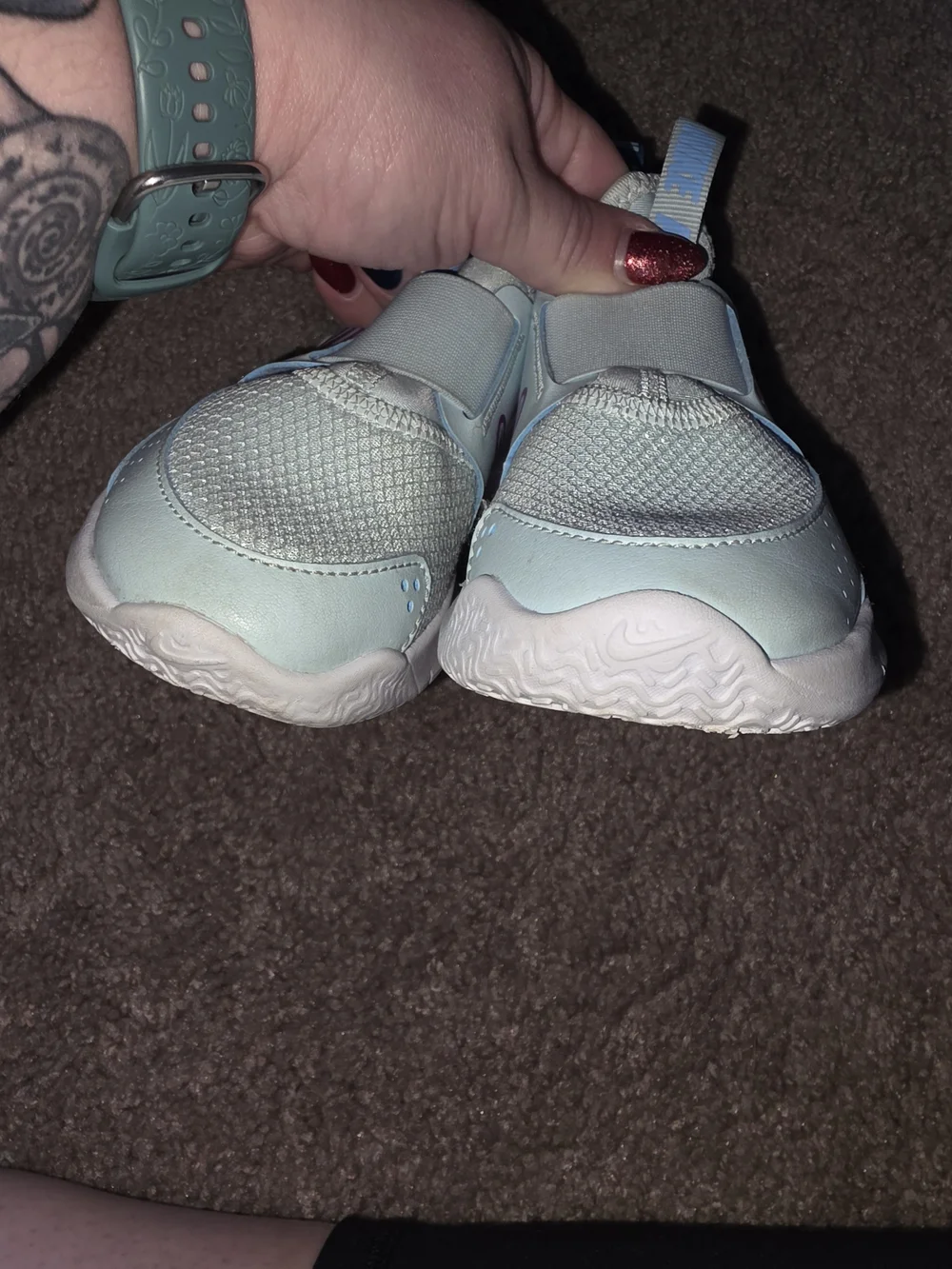 Nike Kids' Light Blue Slip-On Athletic Shoes